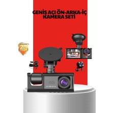 Ronanna 170° Geniş Açı Ön-Arka-Iç Kamera Seti – Tam Kapsamlı Araç Güvenliği