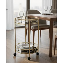 PNL-FS03 Panalı Tekerlekli Servis Sehpası 69 x 38 cm