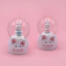 Ronanna Mini Boy Tavşan Tasarımlı Işıklı Kar Küresi