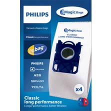 Çınaroğlu Ticaret  Philips Uyumlu Fc 8200 - 8219 Serie - Gemini Süpürge  5 Katlı Toz Torbası S-Bag (8 Adet) FS10705K