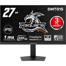 Dexim DMT015 27" 320Hz 1ms 2K QHD HDMI DP HDR  Low Blue Light FreeSync Fast IPS Pivot Gaming Monitör