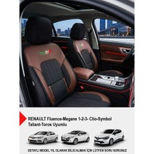 Gm Design Perfetto Serisi Lüks Keten Oto Koltuk Kılıfı - (Renault Fluence-Megan1-2-3-Clio Uyumlu)