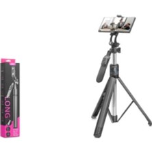 Nodar ND1050 Telefon Tripodu ve Selfie Çubuğu Seti Bluetooth Kumandalı 201 cm - Siyah