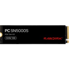 Sandisk SN5000S 512GB SDEQNSJ-512G 5000-4000MB/S 2280 M2 Nvme Gen4 Disk Kutusuz