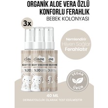 Clooe 3'lü Bebek Kolonyası Tender Skin 40 ml - Pudramsı ve Yumuşak Notalı - Organik Aloe Vera Özlü - Vegan - Hızlı Kuruyan