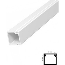 Erdo Ticaret Kablo Kanalı 16X16 mm 2 Metre Yapışkanlı Bantlı 6 Adet