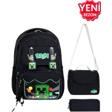 Alanç Gift Ultra Lüks Suya Dayanıklı Erkek Çocuk Premium Ilkokul Çantası Termal Beslenme ve Kalemlik