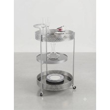 Panalı Tekerlekli Servis Sehpası 71 x 41 cm