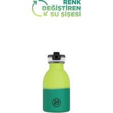 24 Bottles Kids Bottle Reactive Sarı/Yeşil Paslanmaz Çelik Çocuk Su Matarası 250 ml