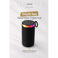 Jopus Yüksek Sesli Işıklı Taşınabilir TWS Bluetooth Hoparlör Şarjlı Kablosuz Speaker AUX USB SD Destekli
