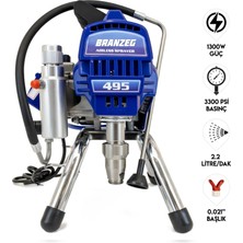 Branzeg Havalı Boya Makinesi 1300W 3300 Psi Bar 2.2lt/dk 0.021 Başlık