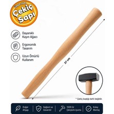 Sait Demirci ES1500 Çekiç Sapı 1500 Gram Ergonomik Ahşap Sap Çekiç Sapı