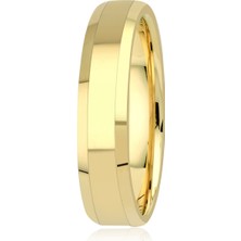 İryum Erkek 5mm Kibrit Çöpü Çatı Altın Alyans