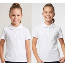Modanino Kız Çocuk 2'li T-Shirt %100 Pamuk ve Okul Tarz 5-16 Yaş 12723AT