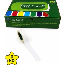 YG Label 42 Rulo (1 Kutu ) 6 Numara Tekstil Meto Etiketi 42X1500 Lük