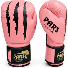 Pars Panter Boks Kick Boks Muay Thai Eldiveni Pembe Suni Deri ile Yüksek Kalite Antrenman ve Maç İçin