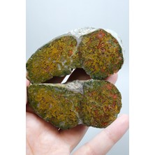 Healcrystal Yoğun Hardal Sarısı ve Kara Deniz Akik Cilalı Çift