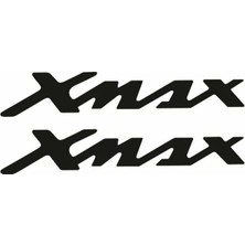 Motosev Yamaha Xmax Uyumlu Damla Yazı Siyah 22X4 cm Sticker