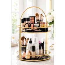 2 Katlı Organizer Stand Kozmetik Takı Rafı 40 cm