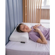 DEAR Visco Midium Boyun Destekleyici Kavisli Ortopedik Yastık Boyun Rahatsızlığı Için Visco Yastık Memory Foam 50*36*11/7 cm