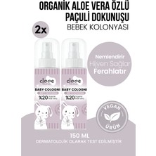 Clooe Vegan Bebek Kolonyası Organik Aloe Vera Özlü Soft Patchouli Kalıcı Ferahlık 150ML 2'li Set