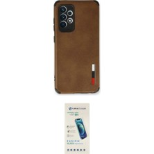 Marsilyan™- Galaxy A73 5g Kılıf Doruk Asil Koleksiyonu - Şeffaf Pasifik Cam Ekran Koruyucu