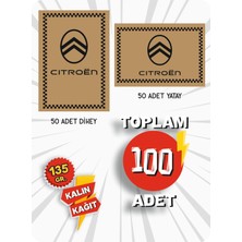 Hasyüncü Ofset Matbaacılık 35X50 135 Gr. Kraft Kağıt Oto Paspası Citroen 50 Adet Yatay 50 Adet Dikey