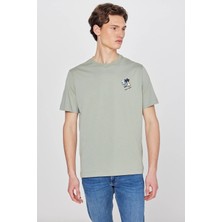 Lee %100 Pamuk Regular Fit Normal Kesim Bisiklet Yaka Logo Detaylı Tişört