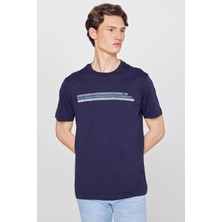 Lee %100 Pamuk Regular Fit Normal Kesim Bisiklet Yaka Logo Detaylı Tişört