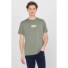 Lee Haki Erkek Regular Fit T-Shirt L241521801 Haki T-Shirt