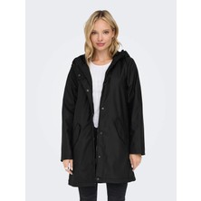 Only ONLSALLY RAINCOAT OTW NOO Siyah Kadın Mont