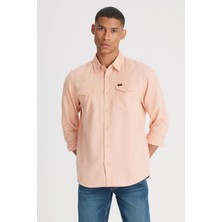 Regular Fit Normal Kesim %100 Pamuk Açık Pembe Gömlek