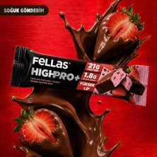Fellas Çikolata Kaplı HighPro Protein Bar - Çilekli (50 g) x 12 Adet