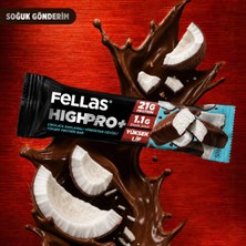 Fellas Çikolata Kaplı HighPro Protein Bar - Hindistan Cevizli (50 g) - 12 Adet