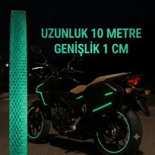 Opersan Prizmatik Reflektif Şerit Bant Kendinden Yapışkanlı Yeşil 1 cm x 10 Metre