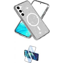 Marsilyan™- Galaxy S23 Fe Kılıf Nova Asil Prime - Siyah 3D Antistatik Cam Ekran Koruyucu