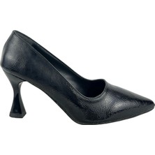 Matzeliger MZG1173 Siyah Kadın Kalem Topuklu Stiletto