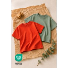 Luppinos Basic 2li %100 Pamuk Bisiklet Yaka Bebek-Çocuk Tshirt Set