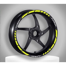Motosev Florasan Sarı Iı Yamaha Nmax Uyumlu 1 Set Jant Şeridi