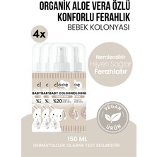 Clooe Vegan Bebek Kolonyası Organik Aloe Vera Özlü Tender Skin Pudramsı Ferahlık 150ML 4'lü Set