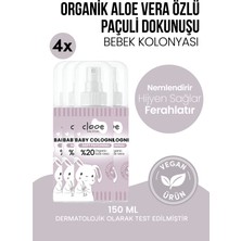 Clooe Vegan Bebek Kolonyası Organik Aloe Vera Özlü Soft Patchouli Kalıcı Ferahlık 150ML 4'lü Set