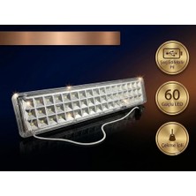 Abnturk 60 Ledli Çekme Ipli Şarjlı Işıldak Elektrik Kesildiğinde Otomatik Olarak Aydınlatır USB Şarjlı 2 Kademeli Işık Saçar