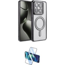 Marsilyan™- Mi 14T Pro Kılıf Zirve Doku Prime - Siyah 3D Antistatik Cam Ekran Koruyucu