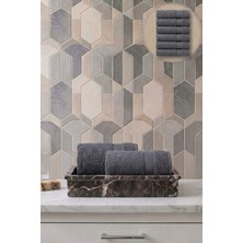 Seritaine 6'lı Işıl Premium El Havlusu 33X33CM - Açık Mavi %100 Pamuk - 600 Gr/m2