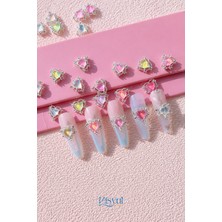 Misyul Tırnak Süsleme Soft Heart Charm Seti, Kalp Nail Art Tırnak Süslemesi