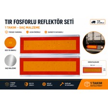 YTO Tır Dorse Fosforlu Reflektör Seti Sac Malzeme Sarı 1 Takım (Sağ + Sol)
