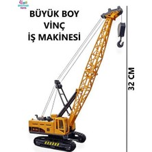 PopŞeker Oyuncak Kule Vinç 50 cm - Manuel Makaralı Hareketli Inşaat Seti