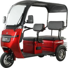 Stmax Ultra 3 Tekerli Kabinli Elektrikli Moped - Kırmızı