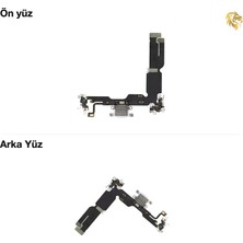 Iphone 15 Plus Şarj Soketi Beyaz Şarj Bordu Şarj Film Kablosu Şarj Soketi Bağlantı Kablosu