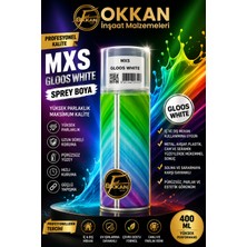 Mxs Glossy Whıte  Parlak Beyaz Sprey Boya 400ML 250GR